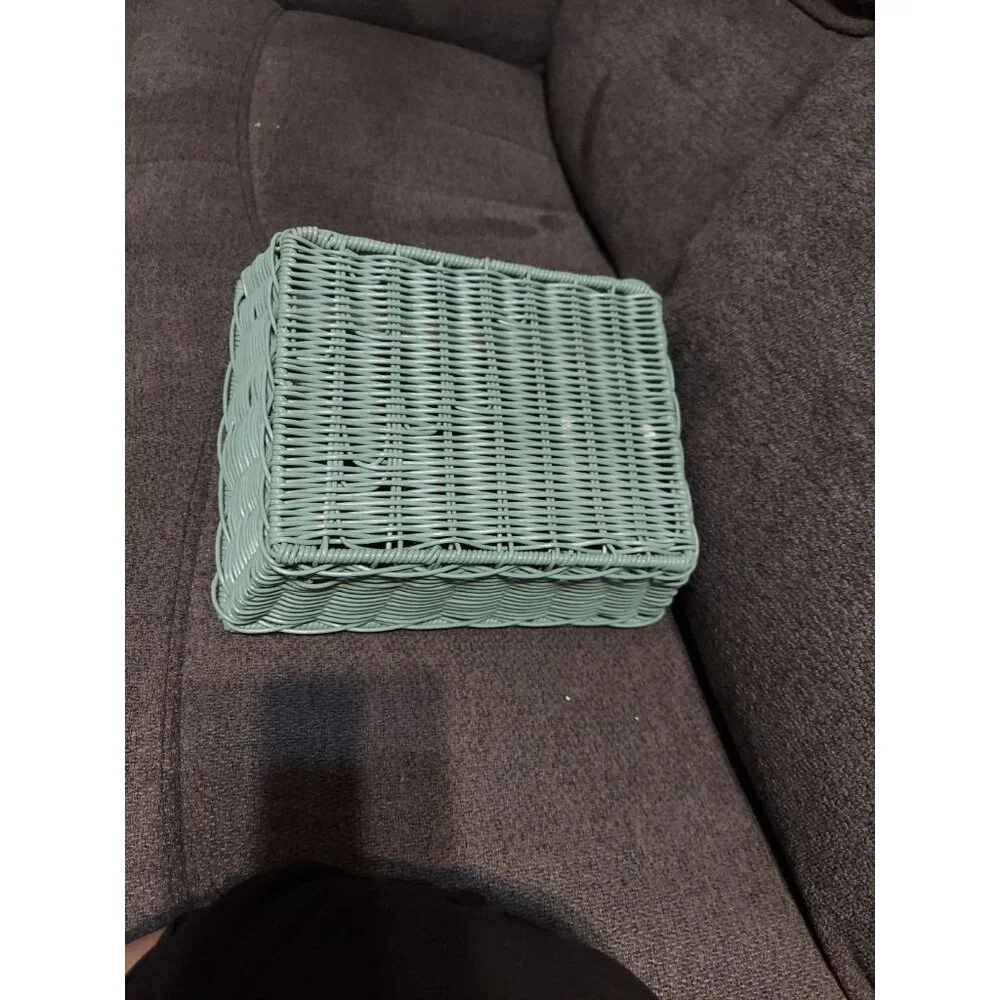 Tommy Bahama Turquoise Wicker Basket Picnic Wine‎ Home Decorations